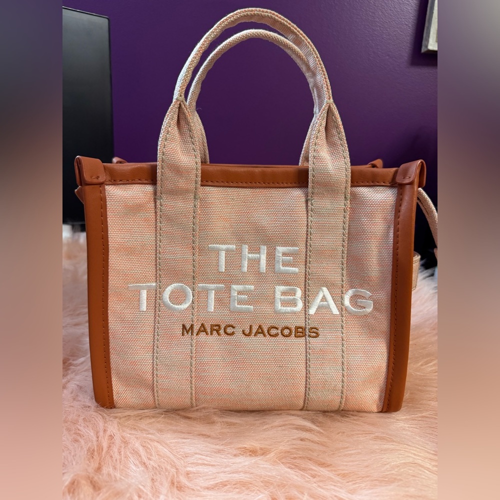 Marc Jacobs Tan and Orange Tote Bag